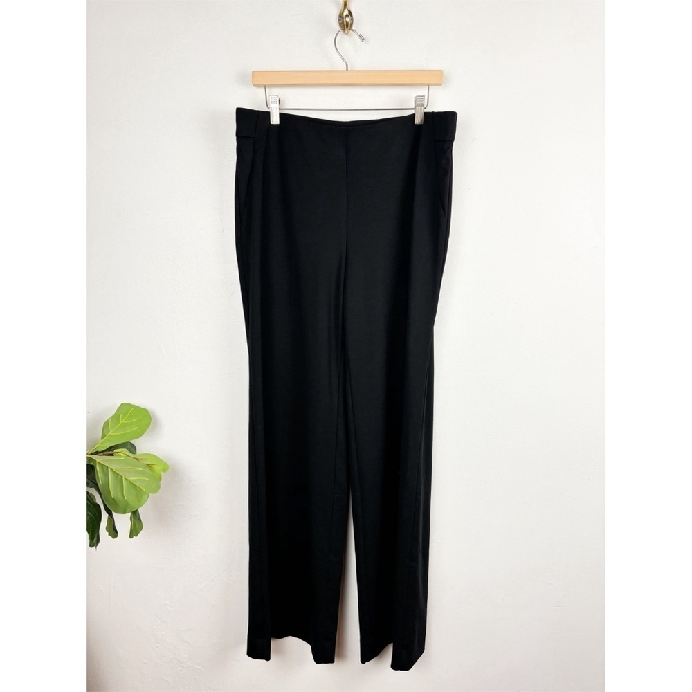 NWOT Chico's Black Lyocell Blend Wide Leg Pants Sz 2R (US 12)